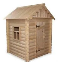 домик детский (два окна, дверная коробка) массив сосны шлифованный антисептик, ирб