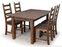 Стол №5 120х80 (массив сосны, старение), белый с патиной, ИРБ стол №5 120х80 (массив сосны, старение), белый с патиной, ирб