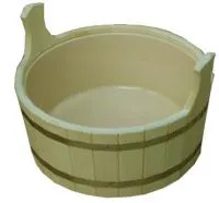 шайка двуручная 17л с пластмассовой вставкой, банный эксперт