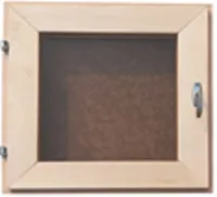 форточка для бани деревянная со стеклом бронза 0,4х0,5 м с фурнитурой осина, банный перец