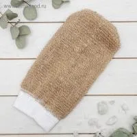 Мочалка-варежка джутовая «Релакс», 22×12 см мочалка-варежка джутовая «релакс», 22×12 см