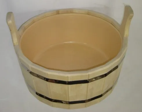 Шайка двуручная 9л с пластмассовой вставкой, Банный Эксперт шайка двуручная 9л с пластмассовой вставкой, банный эксперт