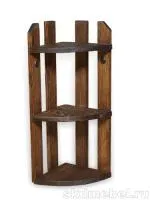 Полка угловая №6М три полочки 47см массив сосны старение, палисандр, ИРБ полка угловая №6м три полочки 47см массив сосны старение, палисандр, ирб