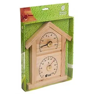 Термометр с гигрометром (Банная станция) "Домик", 23,6*22*1,9 см, Банные штучки термометр с гигрометром (банная станция) "домик", 23,6*22*1,9 см, банные штучки