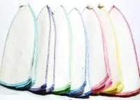 шапка для бани в ассортименте, с цветным кантом, белая, жар-банька