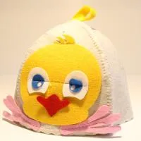 Шапка банная с аппликацией "Цыпленок" шапка банная с аппликацией "цыпленок"