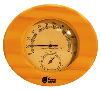 Термометр с гигрометром овальный, 16*14*3см, в дерев.корпусе Банные штучки термометр с гигрометром овальный, 16*14*3см, в дерев.корпусе банные штучки