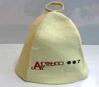 Шапка для бани и сауны "Классика - Агент 007", белая, МСК шапка для бани и сауны "классика - агент 007", белая, мск