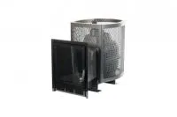 печь для бани чугунная сибирь-20-про панорамная дверка (сетка)