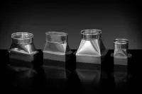 Переход Craft нержавеющий (304/0,5 мм) c кирпичной кладки 125х125мм на ф150  переход craft нержавеющий (304/0,5 мм) c кирпичной кладки 125х125мм на ф150