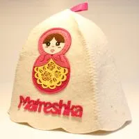 Шапка банная с аппликацией "Matreshka" шапка банная с аппликацией "matreshka"