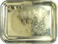 поднос никелированный прямоугольный с гравировкой 