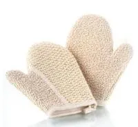 Мочалка из Рами (варежка белая), Брилантине мочалка из рами (варежка белая), брилантине