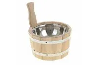 Шайка одноручная 3л с нержавеющей вставкой, Банный Эксперт шайка одноручная 3л с нержавеющей вставкой, банный эксперт