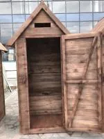туалет дачный деревянный 2,1х1х1 м, крыша двухскатная, стульчак, банный перец