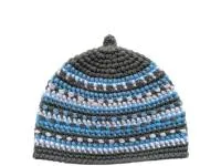 Шапка для бани Банибо №12 ручной работы, акрил, серый/голубой/белый, Банный Перец шапка для бани банибо №12 ручной работы, акрил, серый/голубой/белый, банный перец