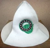 Шапка для бани и сауны женская "Банный Эксперт", белая, МСК шапка для бани и сауны женская "банный эксперт", белая, мск