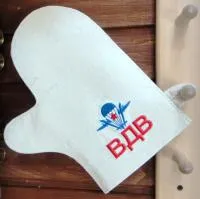 Рукавица для бани и сауны "ВДВ", белая, МСК рукавица для бани и сауны "вдв", белая, мск