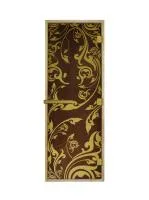 Дверь "Золотая Венеция" Luxury (бронза) 190х70, 8 мм, 3 петли, коробка ольха. Банный Эксперт дверь "золотая венеция" luxury (бронза) 190х70, 8 мм, 3 петли, коробка ольха. банный эксперт