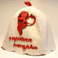 Шапка банная с аппликацией "Горячая штучка" шапка банная с аппликацией "горячая штучка"