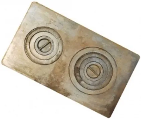 Плита чугунная П2-3 двухконфорочная цельная, 710*410 мм, Рубцовск плита чугунная п2-3 двухконфорочная цельная, 710*410 мм, рубцовск