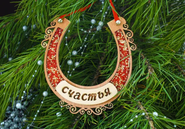 Сувенир-подкова "Счастья" с бисером 13,5*14 сувенир-подкова "счастья" с бисером 13,5*14