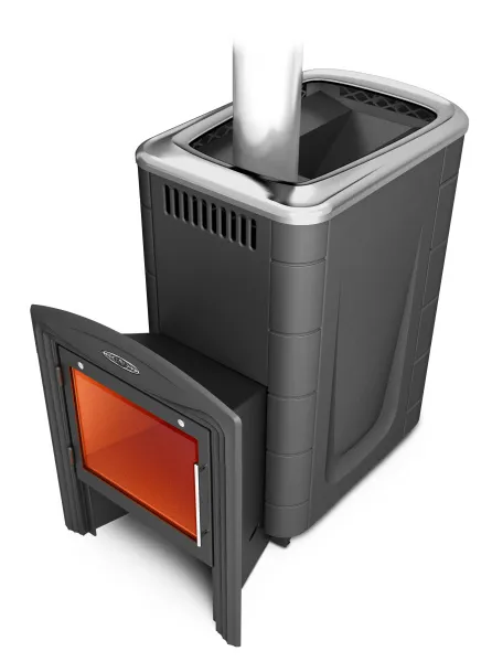 Печь для бани ТМФ Тунгуска 2017 Inox Витра антрацит печь для бани тмф тунгуска 2017 inox витра антрацит